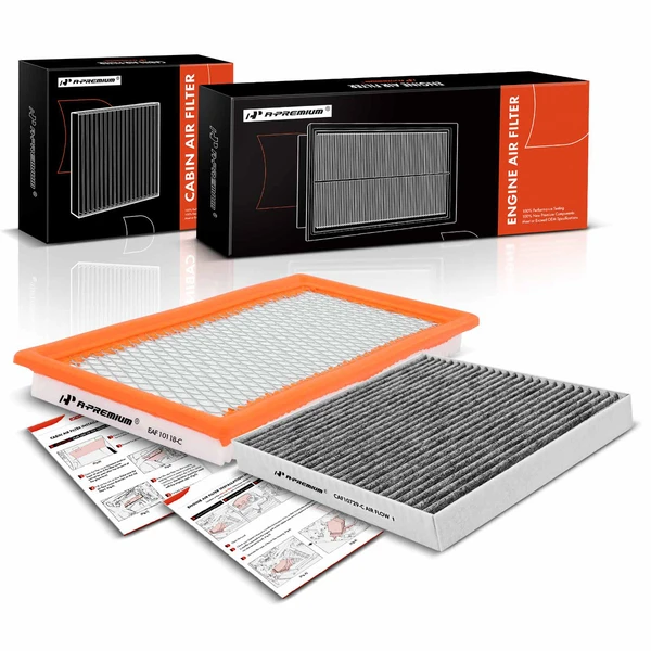 Engine & Activated Carbon Cabin Air Filter for Dodge Caliber Jeep Compass Patriot 2007-2010