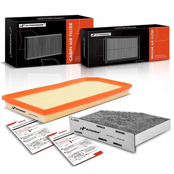 Engine & Activated Carbon Cabin Air Filter for Volkswagen Jetta Passat Golf GTI Audi