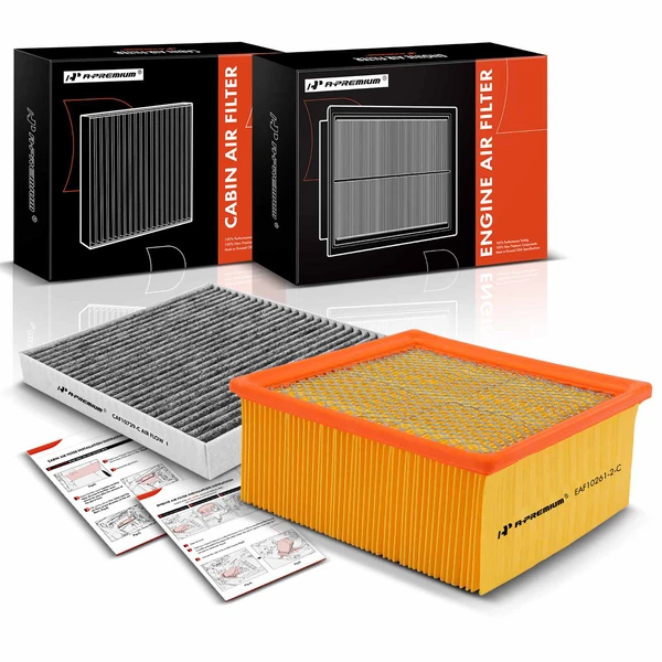 Engine & Activated Carbon Cabin Air Filter for Ram 2500 3500 4500 5500 2011-2015