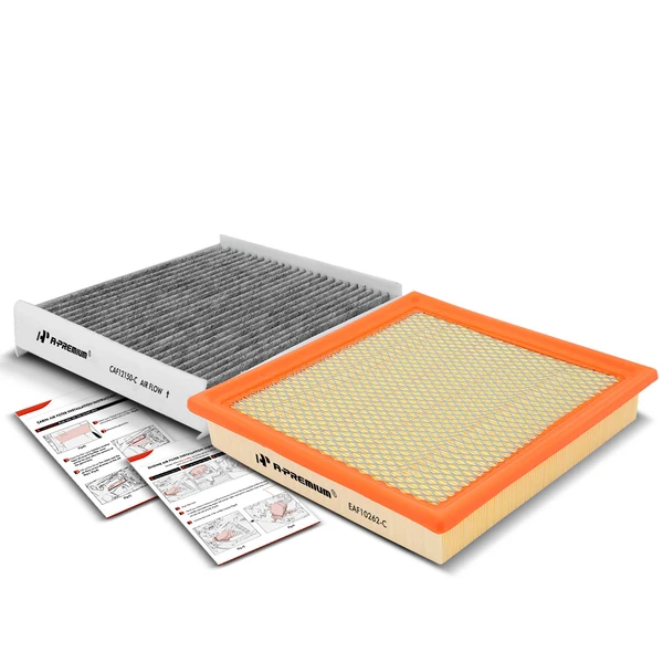 Engine & Activated Carbon Cabin Air Filter for Ford Expedition F-150 Lincoln