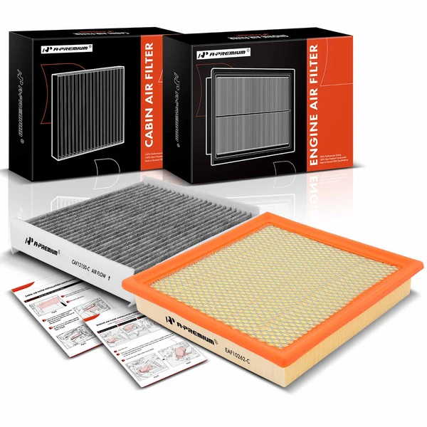 Engine & Activated Carbon Cabin Air Filter for Ford Expedition F-150 Lincoln