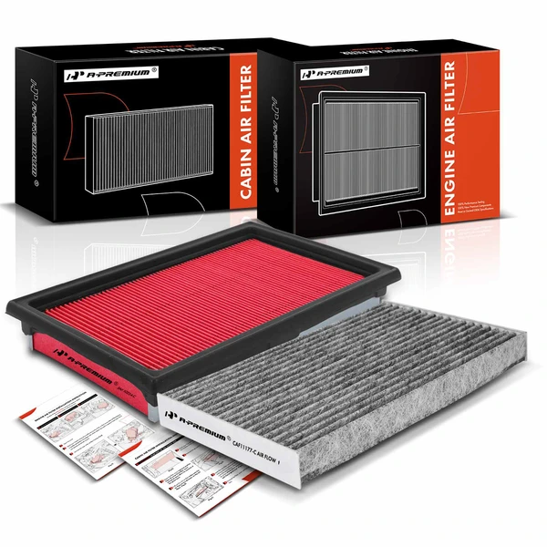Engine & Activated Carbon Cabin Air Filter for Nissan Cube 2009-2014 L4 1.8L