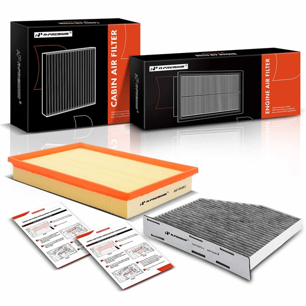 Engine & Activated Carbon Cabin Air Filter for Volkswagen Jetta Passat Audi