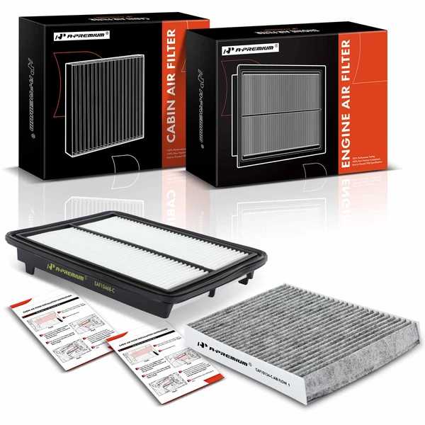 Engine & Activated Carbon Cabin Air Filter for Honda Accord 08-12 Acura TSX 10-14 TL