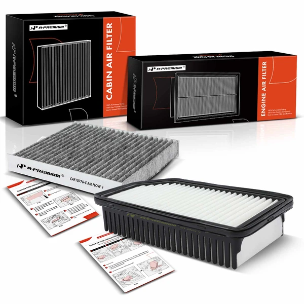 Engine & Activated Carbon Cabin Air Filter for Kia Soul 2010-2011 1.6L 2.0L