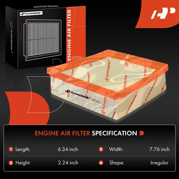 Engine & Activated Carbon Cabin Air Filter for Ford Fiesta 2011-2019 1.0L 1.6L