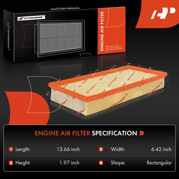 Engine & Activated Carbon Cabin Air Filter for Land Rover Range Rover Sport 2010-2013