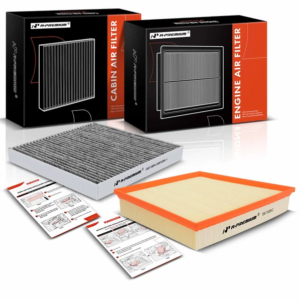 Engine & Activated Carbon Cabin Air Filter for Chevy Silverado 2500 3500 HD GMC Sierra 6.6L