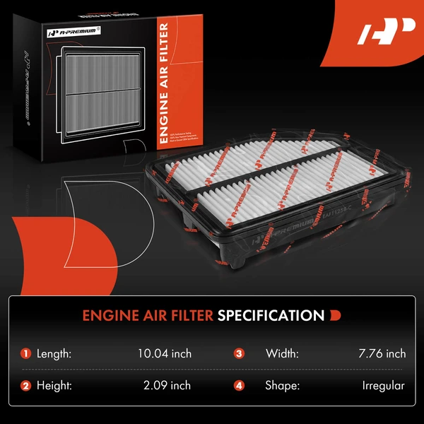 Engine & Activated Carbon Cabin Air Filter for Honda CR-V 2012-2014 L4 2.4L Rigid Panel