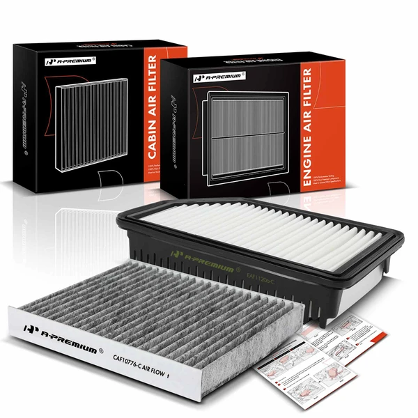 Engine & Activated Carbon Cabin Air Filter for Kia Soul 2012-2013 1.6L 2.0L