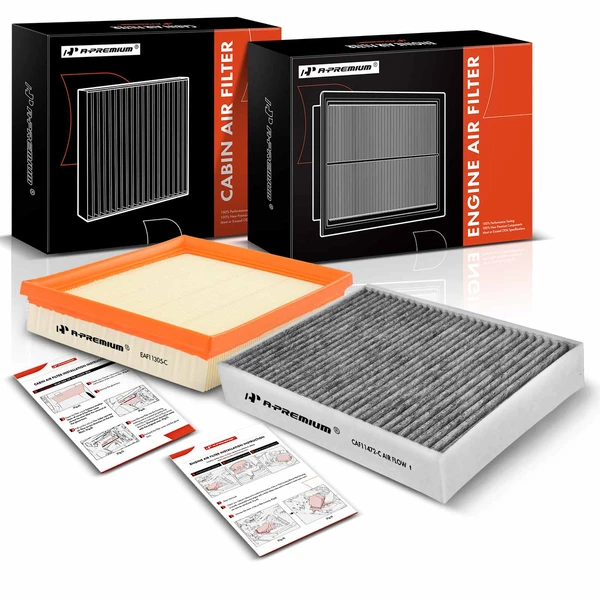 Engine & Activated Carbon Cabin Air Filter for 2014-2018 BMW 328d