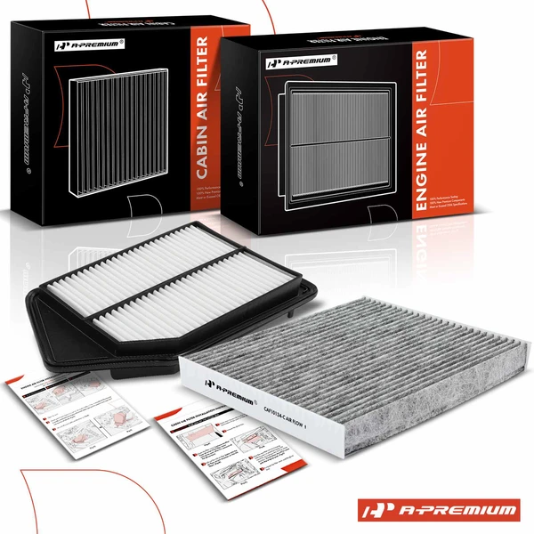 Engine & Activated Carbon Cabin Air Filter for Honda Accord 2013-2017 Acura TLX 2.4L
