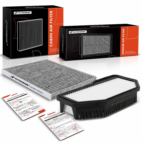 Engine & Activated Carbon Cabin Air Filter for 2013-2014 Hyundai Genesis Coupe