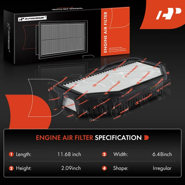 Engine & Activated Carbon Cabin Air Filter for Hyundai Genesis Coupe 2013-2014
