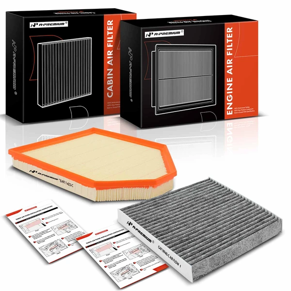 Engine & Activated Carbon Cabin Air Filter for BMW F25 X3 2011-2017 F26 X4 2015-2018