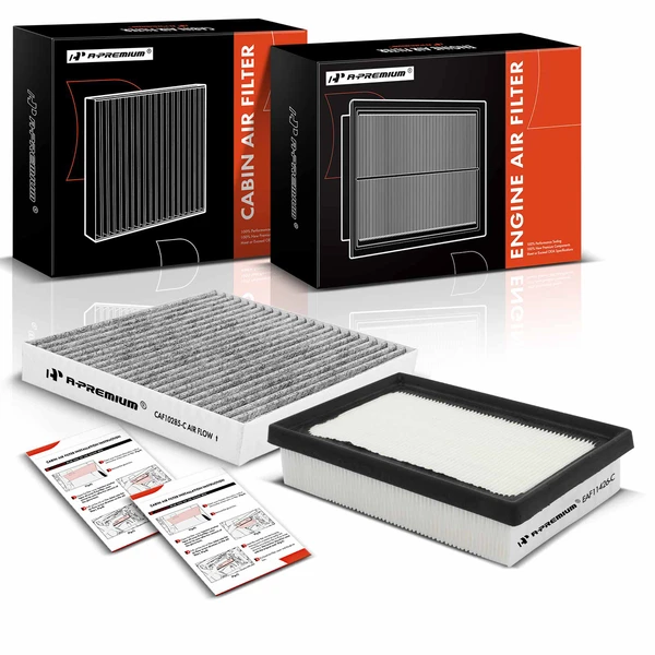 Engine & Activated Carbon Cabin Air Filter for Toyota Prius C 12-19 1.5L