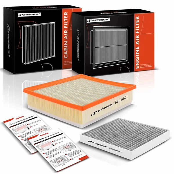 Engine & Activated Carbon Cabin Air Filter for Toyota Sequoia 2014-2022 Tundra