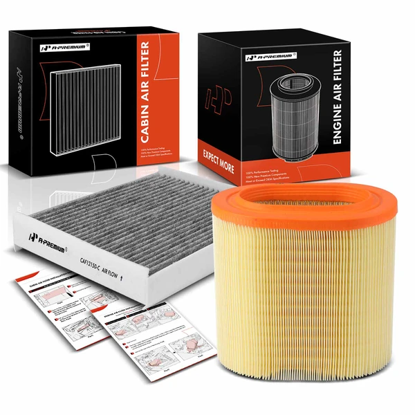 Engine & Activated Carbon Cabin Air Filter for Ford F-250 F-350 Super Duty