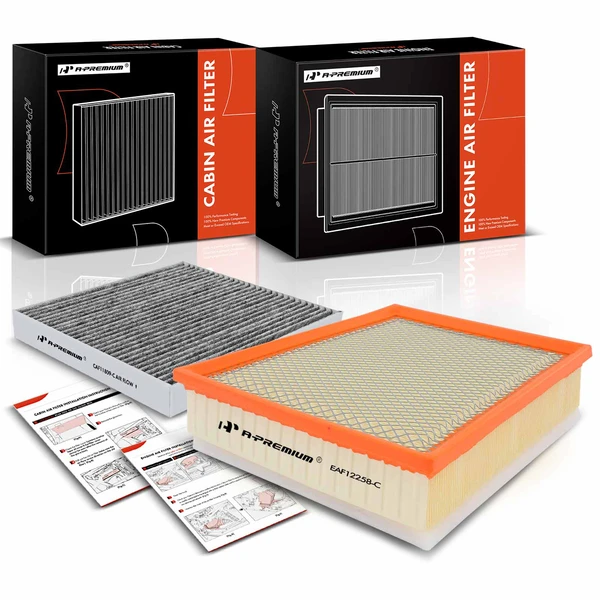 Engine & Activated Carbon Cabin Air Filter for Chevy Silverado 2500 HD 6.6L