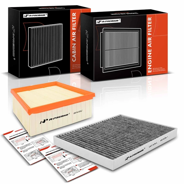 Engine & Activated Carbon Cabin Air Filter for Ford EcoSport 2018-2022 1.0L 2.0L