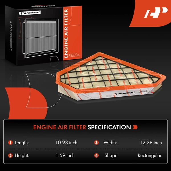 Engine & Activated Carbon Cabin Air Filter for Cadillac CTS 2014-2015 3.6L