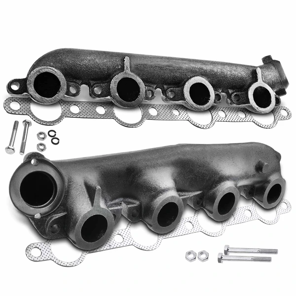 2 Pcs Left & Right Exhaust Manifold with Gasket for 2003 Ford E-450 Super Duty