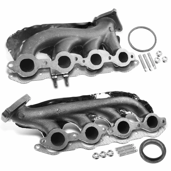 2 Pcs Left & Right Exhaust Manifold with Gasket for 2003-2006 Chevrolet Silverado 3500