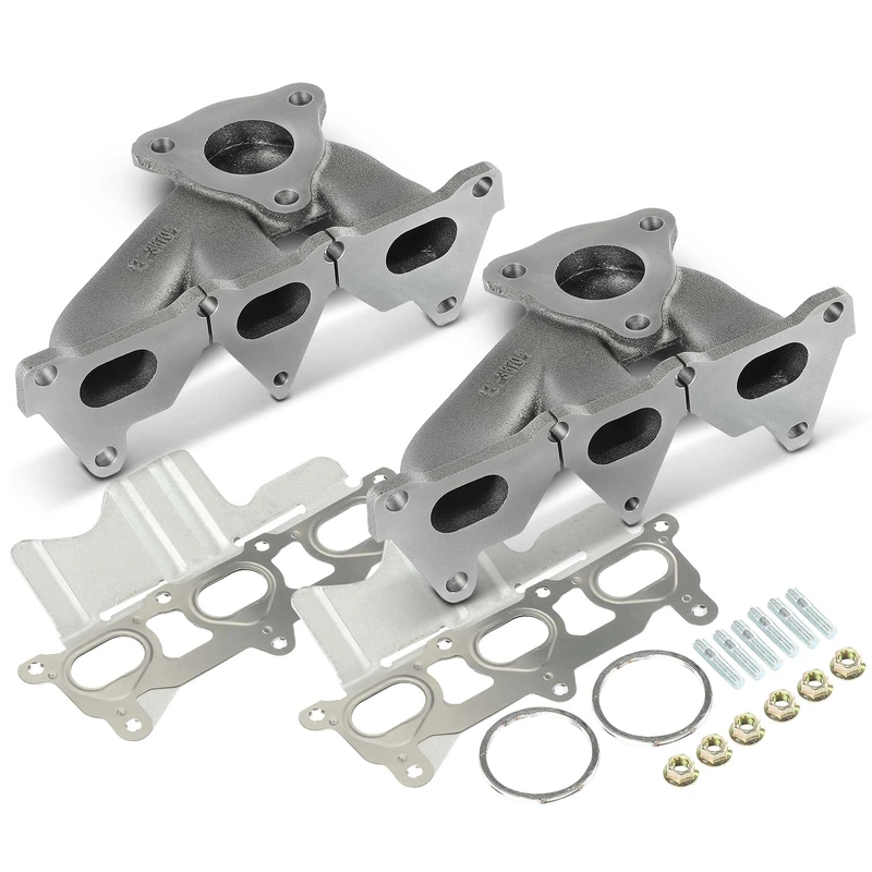 2 Pcs Left & Right Exhaust Manifold with Gasket for Chevrolet Malibu Buick Pontiac