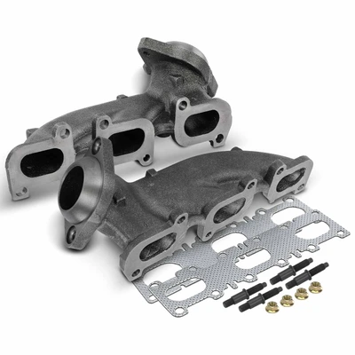 2 Pcs Left & Right Exhaust Manifold with Gasket