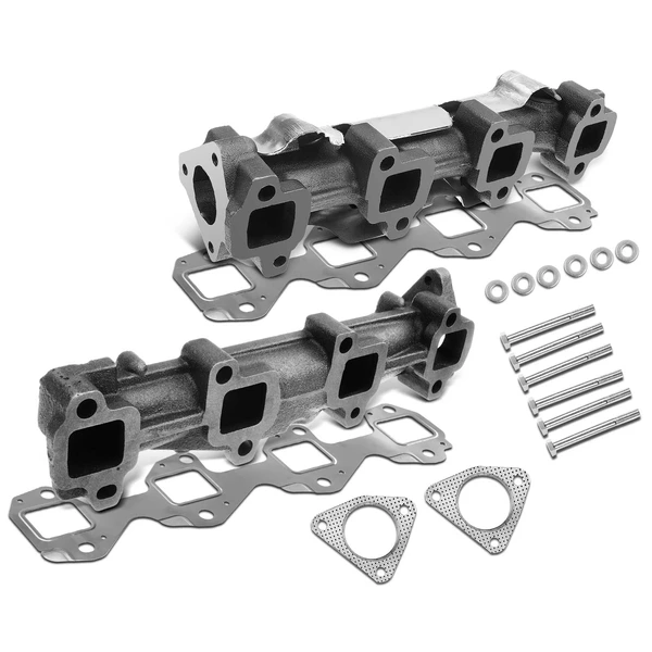 2 Pcs Left & Right Exhaust Manifold with Gasket for 2007-2016 Chevrolet Silverado 3500 HD