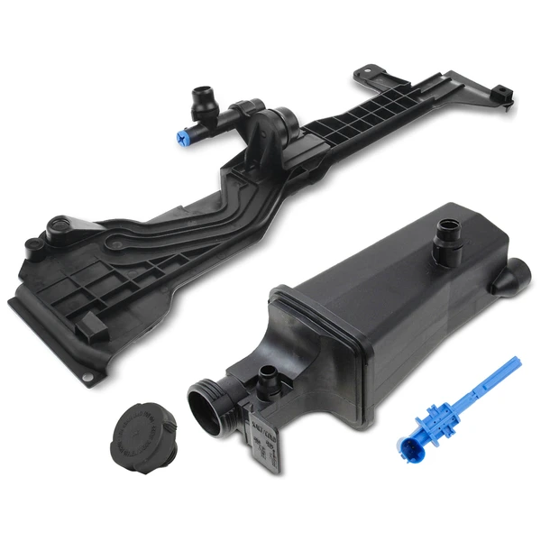 Expansion Tank & Mounting Plate with Cap & Sensor for BMW E53 X5 L6 3.0L Manual