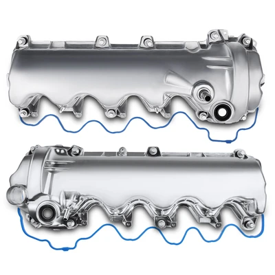 2 Pcs Left & Right Engine Valve Cover with Gasket & Bolts