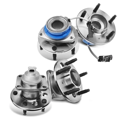 4 Pcs Front & Rear Wheel Bearing & Hub Assembly