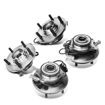 4 Pcs Front & Rear Wheel Bearing & Hub Assembly