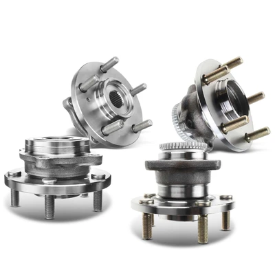 4 Pcs Front & Rear Wheel Bearing & Hub Assembly