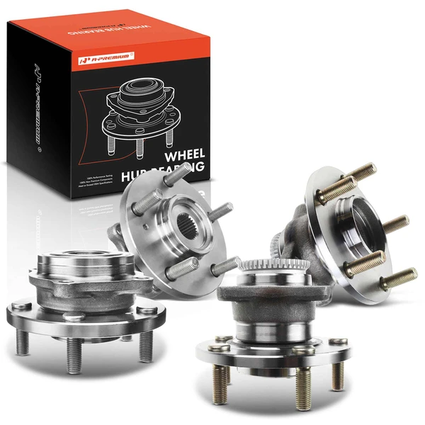 4 Pcs Front & Rear Wheel Bearing & Hub Assembly for Mitsubishi Eclipse 06-12 Galant