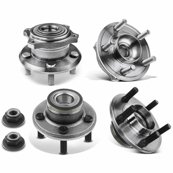 4 Pcs Front & Rear Wheel Bearing & Hub Assembly for 2006-2009 Dodge Charger