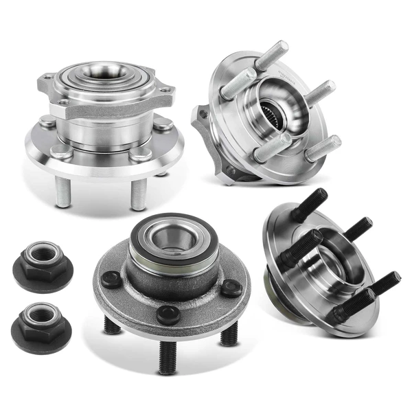 4 Pcs Front & Rear Wheel Bearing & Hub Assembly for Chrysler 300 Dodge Challenger RWD