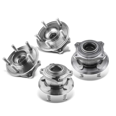 4 Pcs Front & Rear Wheel Bearing & Hub Assembly