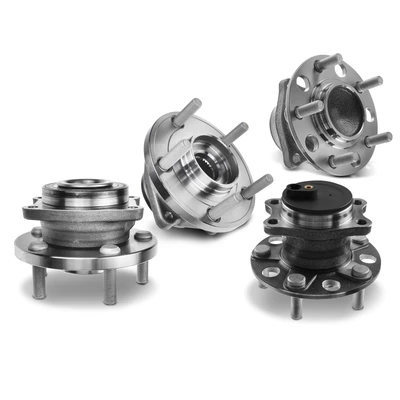 4 Pcs Front & Rear Wheel Bearing & Hub Assembly