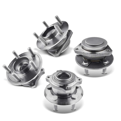 4 Pcs Front & Rear Wheel Bearing & Hub Assembly