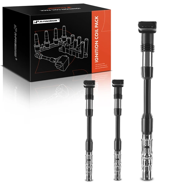 3-Pc Ignition Coil 4-Blade Terminal A-Premium IC0114