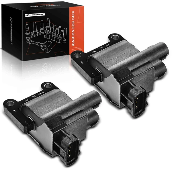 A Set of 2-Pc Ignition Coil 4-Blade Terminal Rectangular A-Premium IC0095