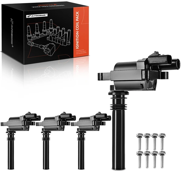 2003-2005 Dodge Ram 2500 4-Pc Ignition Coil 2-Blade Terminal A-Premium APIC0013