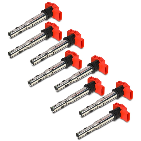 A Set of 8-Pc Ignition Coil 4-Blade Terminal Rectangular, Oval A-Premium IC0040