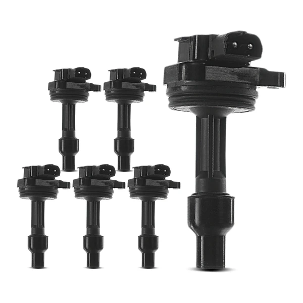 A Set of 6-Pc Ignition Coil 2-Pin Terminal Rectangular, Oval A-Premium APIC0392