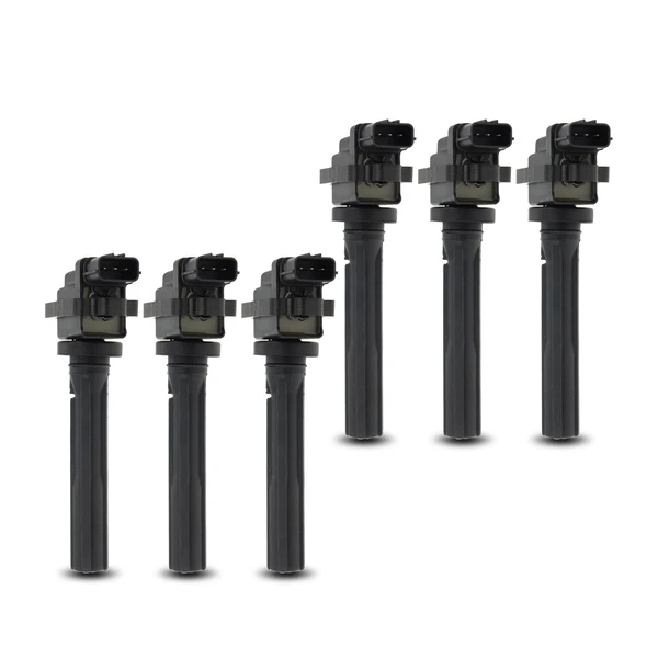 A Set of 6-Pc Ignition Coil 3-Blade Terminal Rectangular, Square A-Premium APIC0025