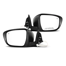 2 Pcs Driver & Passenger Black Power Heated Mirror with 7-Pin