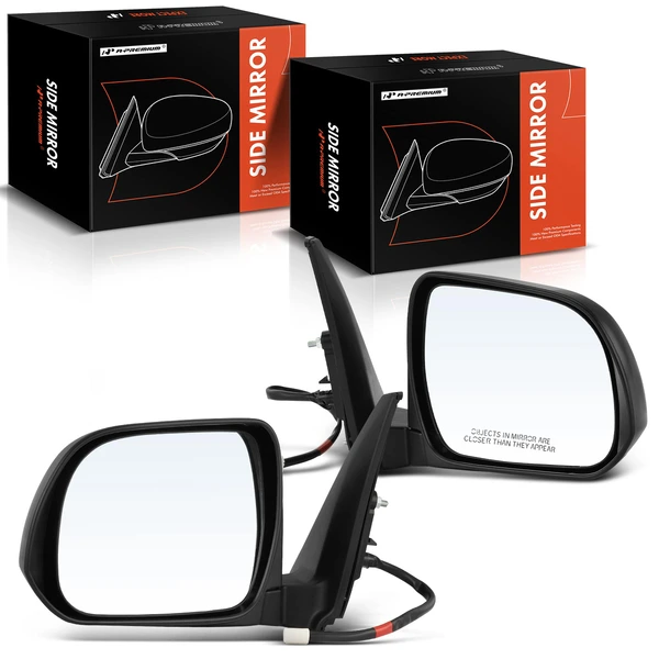Driver & Passenger Mirror, Powered, with Heated, Primed Black A-Premium APMI788