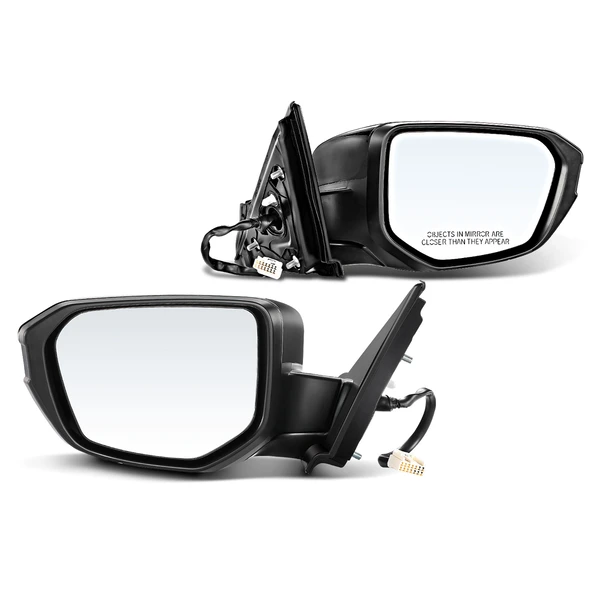 Driver & Passenger Mirror, with Heating, Power Adjustment, Manual Folding, Black A-Premium APMI115